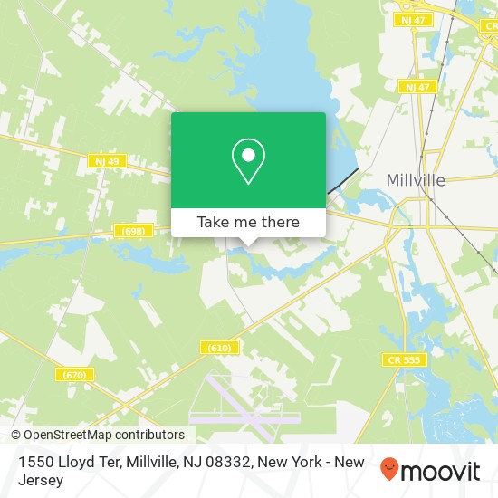 Mapa de 1550 Lloyd Ter, Millville, NJ 08332