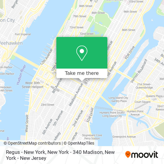 Mapa de Regus - New York, New York - 340 Madison