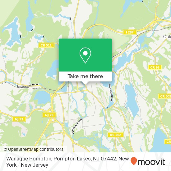 Mapa de Wanaque Pompton, Pompton Lakes, NJ 07442