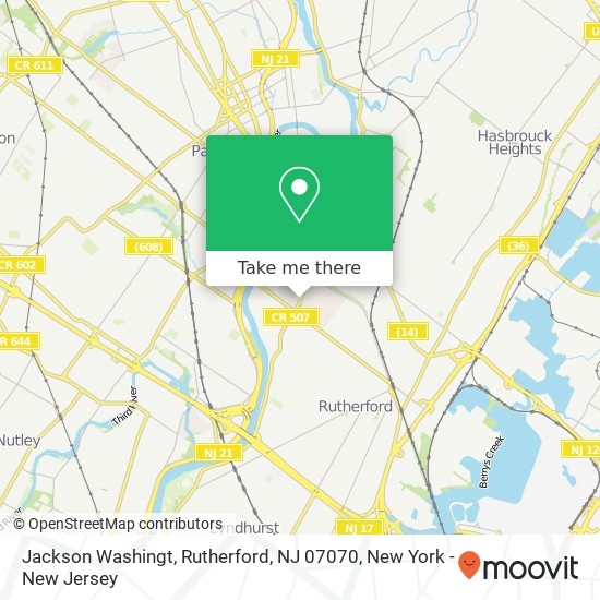 Jackson Washingt, Rutherford, NJ 07070 map