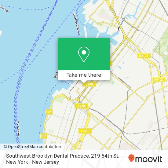 Mapa de Southwest Brooklyn Dental Practice, 219 54th St