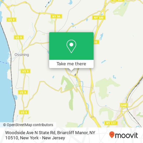 Woodside Ave N State Rd, Briarcliff Manor, NY 10510 map