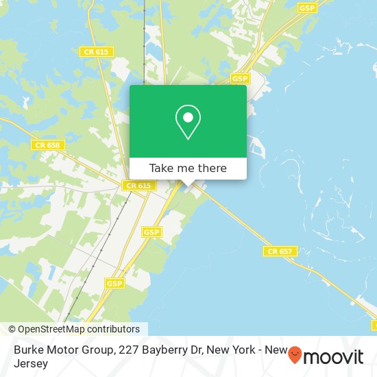 Mapa de Burke Motor Group, 227 Bayberry Dr