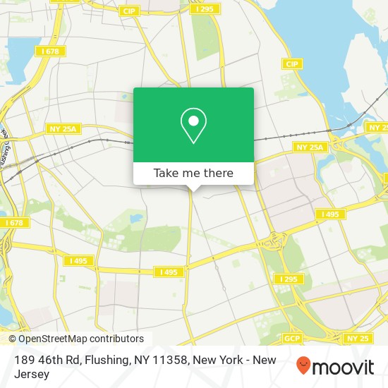 Mapa de 189 46th Rd, Flushing, NY 11358