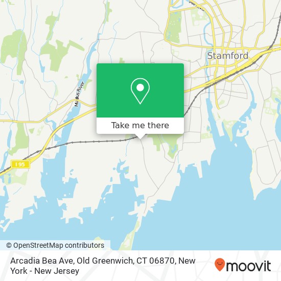 Mapa de Arcadia Bea Ave, Old Greenwich, CT 06870