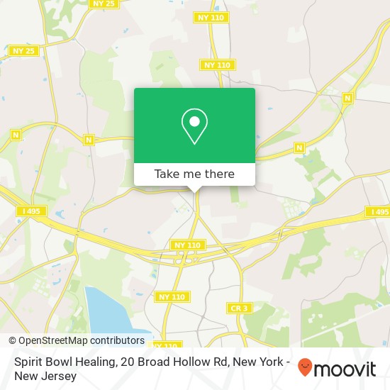 Mapa de Spirit Bowl Healing, 20 Broad Hollow Rd