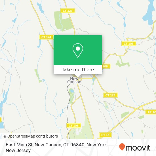 Mapa de East Main St, New Canaan, CT 06840