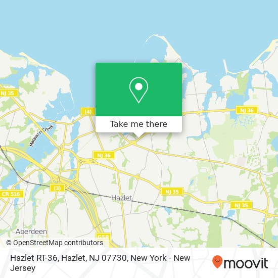 Mapa de Hazlet RT-36, Hazlet, NJ 07730