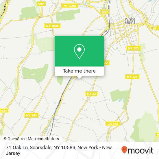 Mapa de 71 Oak Ln, Scarsdale, NY 10583