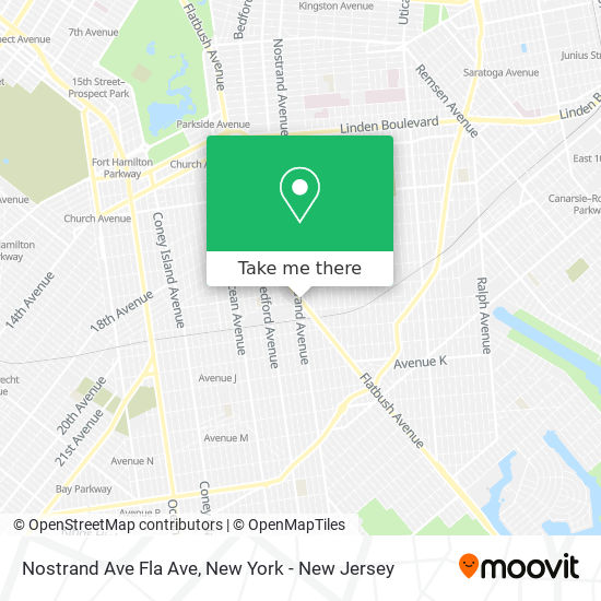 Mapa de Nostrand Ave Fla Ave