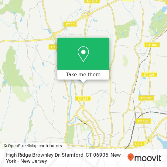 Mapa de High Ridge Brownley Dr, Stamford, CT 06905
