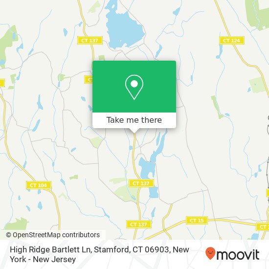 Mapa de High Ridge Bartlett Ln, Stamford, CT 06903