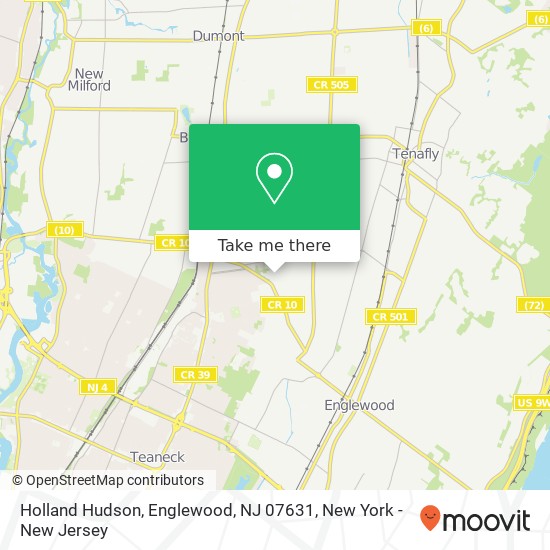 Mapa de Holland Hudson, Englewood, NJ 07631