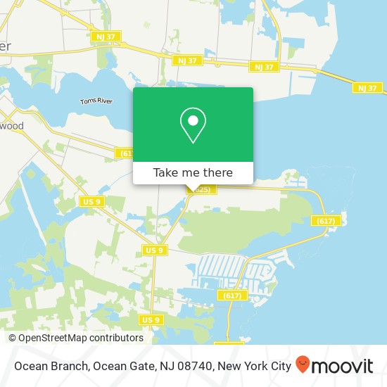Ocean Branch, Ocean Gate, NJ 08740 map