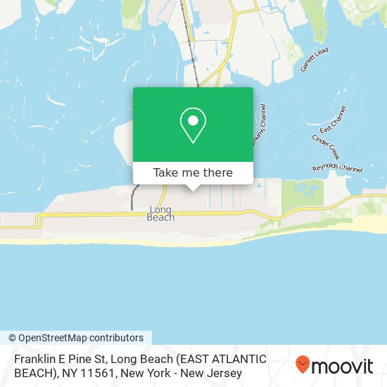 Mapa de Franklin E Pine St, Long Beach (EAST ATLANTIC BEACH), NY 11561