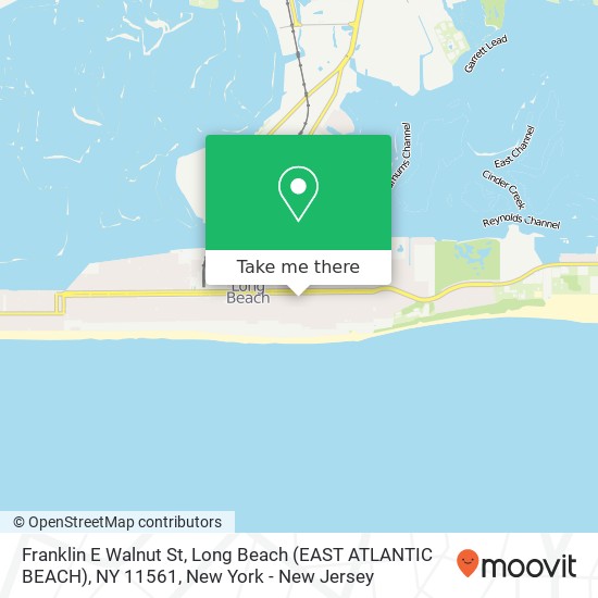 Mapa de Franklin E Walnut St, Long Beach (EAST ATLANTIC BEACH), NY 11561