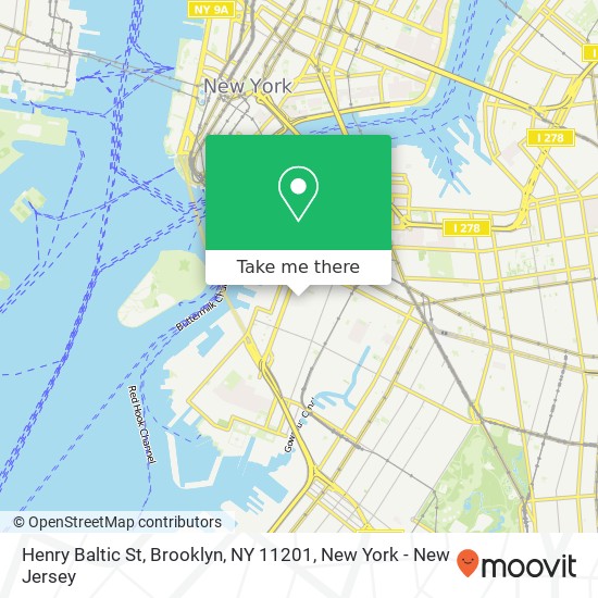 Mapa de Henry Baltic St, Brooklyn, NY 11201