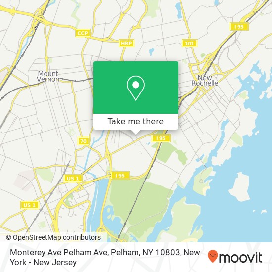 Monterey Ave Pelham Ave, Pelham, NY 10803 map