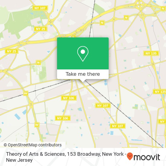 Mapa de Theory of Arts & Sciences, 153 Broadway
