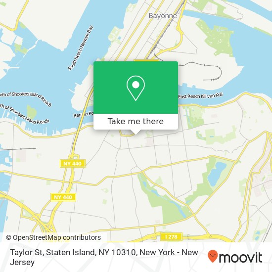 Mapa de Taylor St, Staten Island, NY 10310