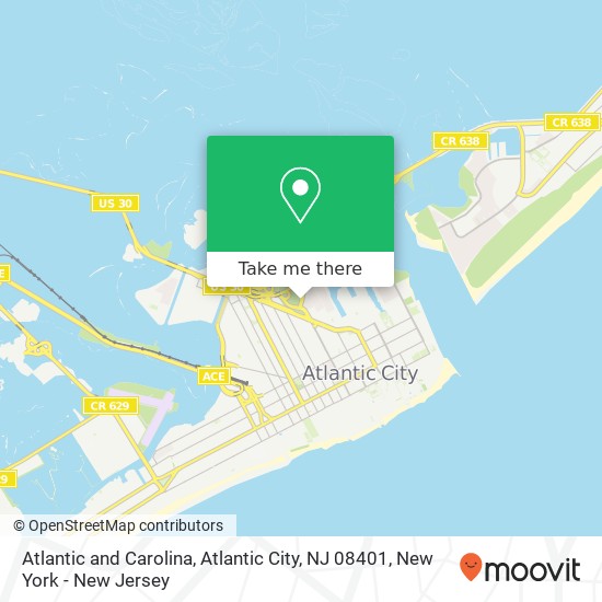 Atlantic and Carolina, Atlantic City, NJ 08401 map