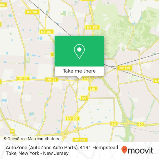 Mapa de AutoZone (AutoZone Auto Parts), 4191 Hempstead Tpke