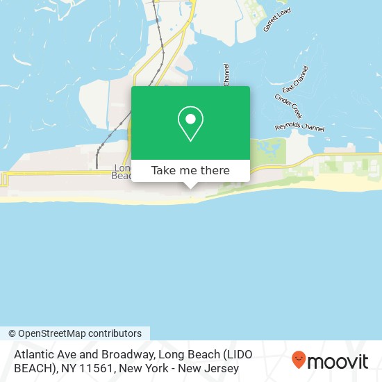 Atlantic Ave and Broadway, Long Beach (LIDO BEACH), NY 11561 map