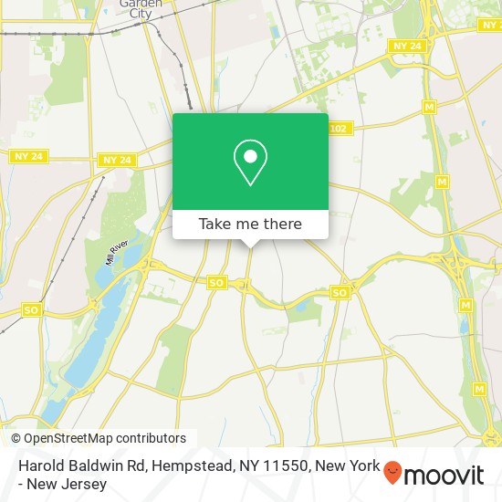 Harold Baldwin Rd, Hempstead, NY 11550 map