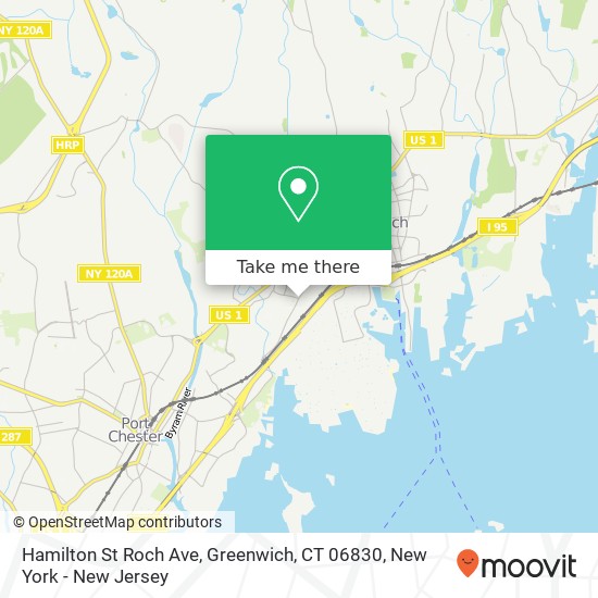 Mapa de Hamilton St Roch Ave, Greenwich, CT 06830