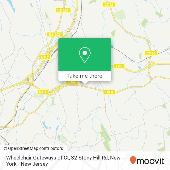 Mapa de Wheelchair Gateways of Ct, 32 Stony Hill Rd