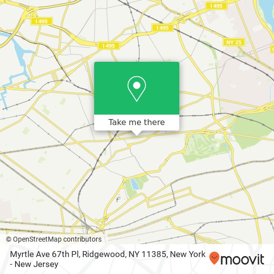 Myrtle Ave 67th Pl, Ridgewood, NY 11385 map