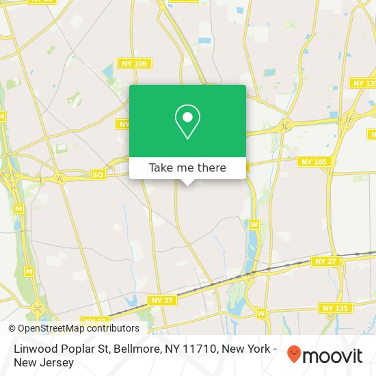 Linwood Poplar St, Bellmore, NY 11710 map