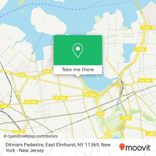 Mapa de Ditmars Pedestre, East Elmhurst, NY 11369