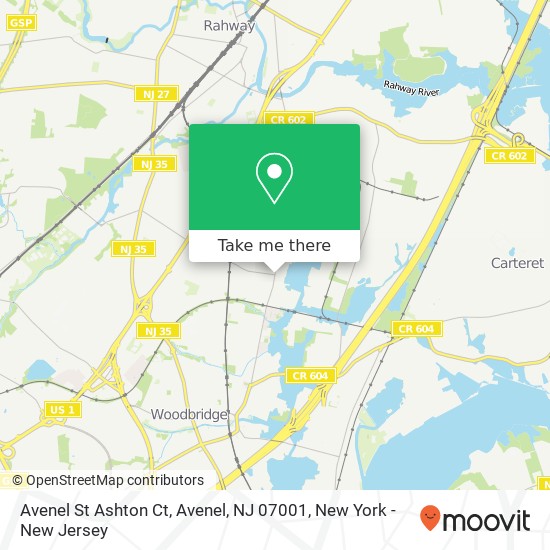 Avenel St Ashton Ct, Avenel, NJ 07001 map