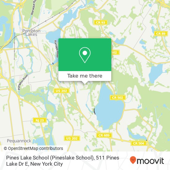 Mapa de Pines Lake School (Pineslake School), 511 Pines Lake Dr E