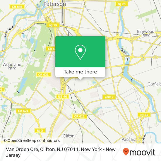 Mapa de Van Orden Ore, Clifton, NJ 07011