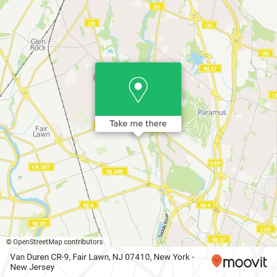 Van Duren CR-9, Fair Lawn, NJ 07410 map