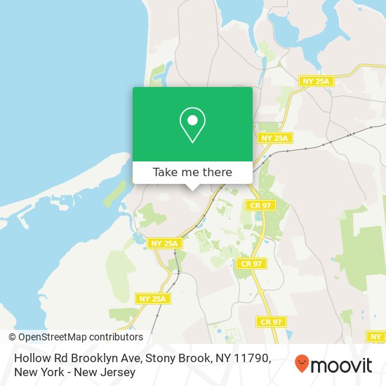 Hollow Rd Brooklyn Ave, Stony Brook, NY 11790 map