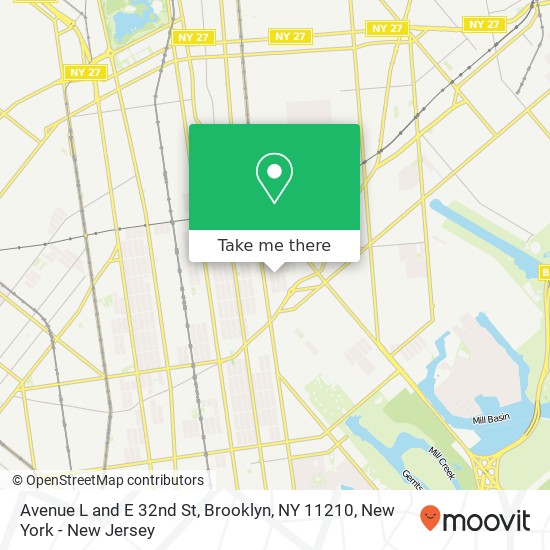 Mapa de Avenue L and E 32nd St, Brooklyn, NY 11210