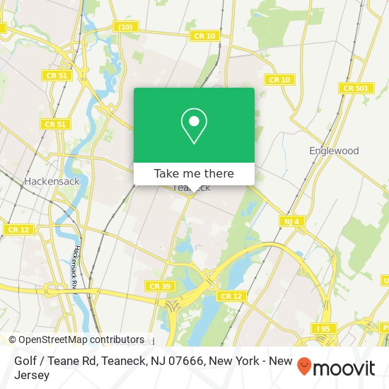 Mapa de Golf / Teane Rd, Teaneck, NJ 07666