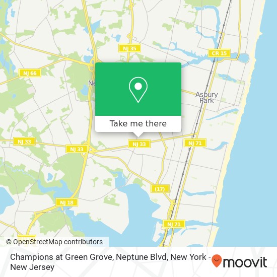 Mapa de Champions at Green Grove, Neptune Blvd