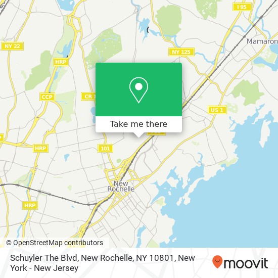 Mapa de Schuyler The Blvd, New Rochelle, NY 10801