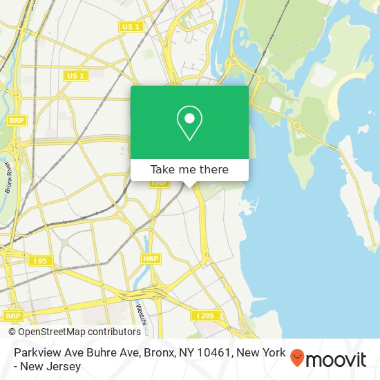 Mapa de Parkview Ave Buhre Ave, Bronx, NY 10461
