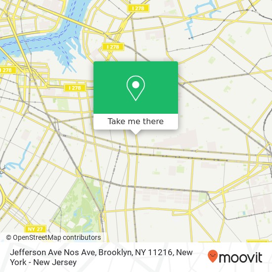 Mapa de Jefferson Ave Nos Ave, Brooklyn, NY 11216