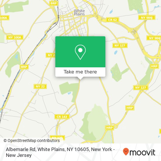 Mapa de Albemarle Rd, White Plains, NY 10605