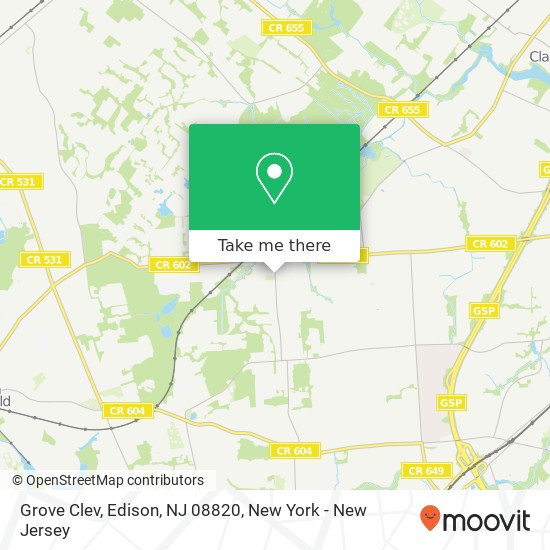 Mapa de Grove Clev, Edison, NJ 08820