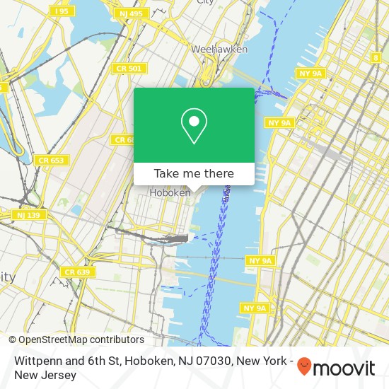 Wittpenn and 6th St, Hoboken, NJ 07030 map