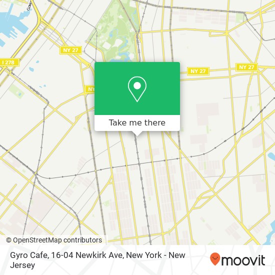 Mapa de Gyro Cafe, 16-04 Newkirk Ave