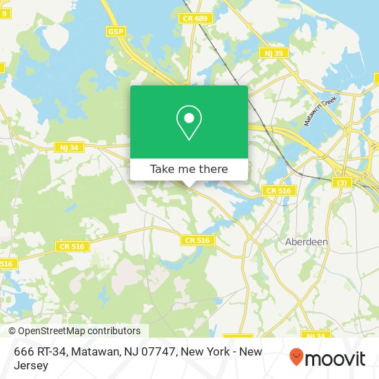 Mapa de 666 RT-34, Matawan, NJ 07747