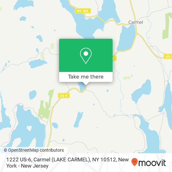1222 US-6, Carmel (LAKE CARMEL), NY 10512 map